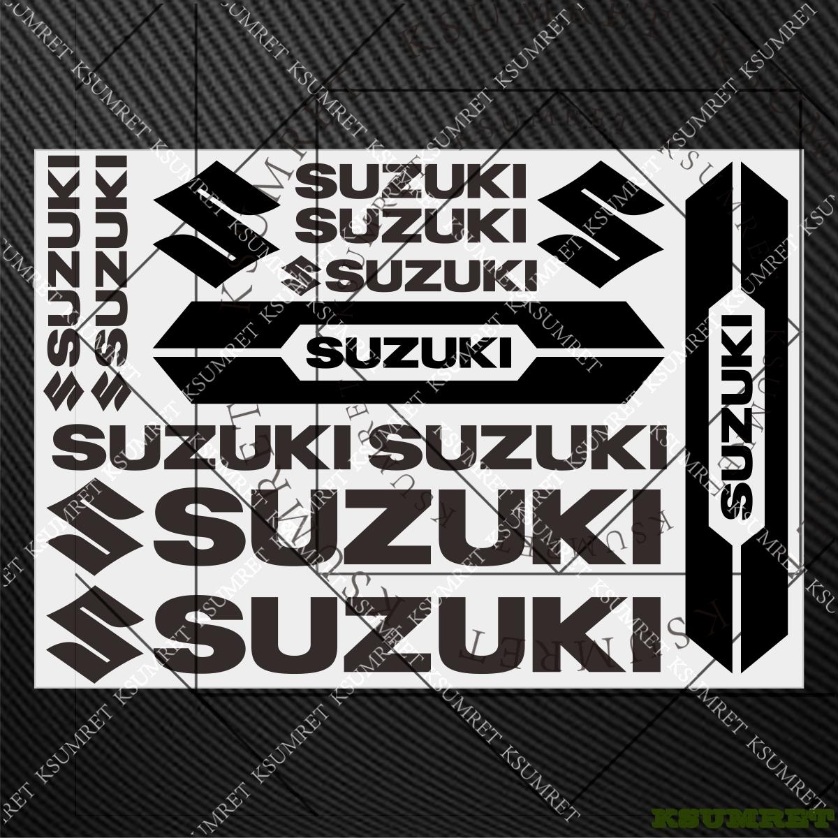 AAGL1 For Suzuki Motorcycle Sticker Decals Helmet Logo Stickers Kit чёрный