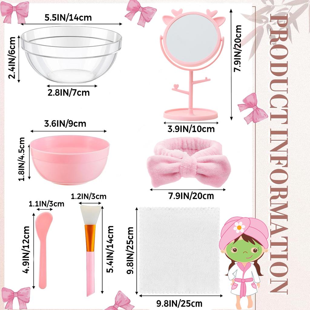 6/8/10/12/14/16Sets Spa Party Supplies for Girls Birthday Party DIY Kids Birthday Party Supplies Favors Sleepover Pyjama Party