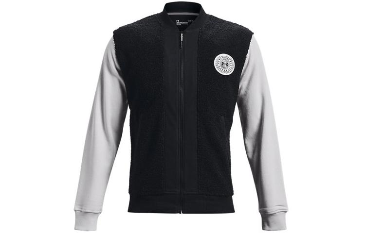 Under Armour Velvet Jackets Men s Black Baseball Collar Thickened And Fleece Lined 1366300-001 L