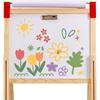 3-in-1 Kids Art Easel Double-Sided Wooden Magnetic Whiteboard Chalkboard