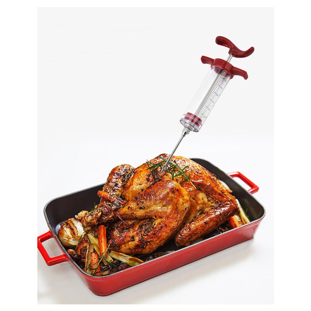 Kitchen Seasoning Syringe Turkey Needle Marinade Syringe Barbecue Syringe Baking Tool Injection Needle
