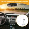 Partuto 1pcs Artificial Crystal Bow Mink Hair Car Rear View