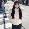 Hooded Fur Collar Cotton Jacket Women's Winter American Retro Thick Warm and Cold Resistant Short Bread Jacket