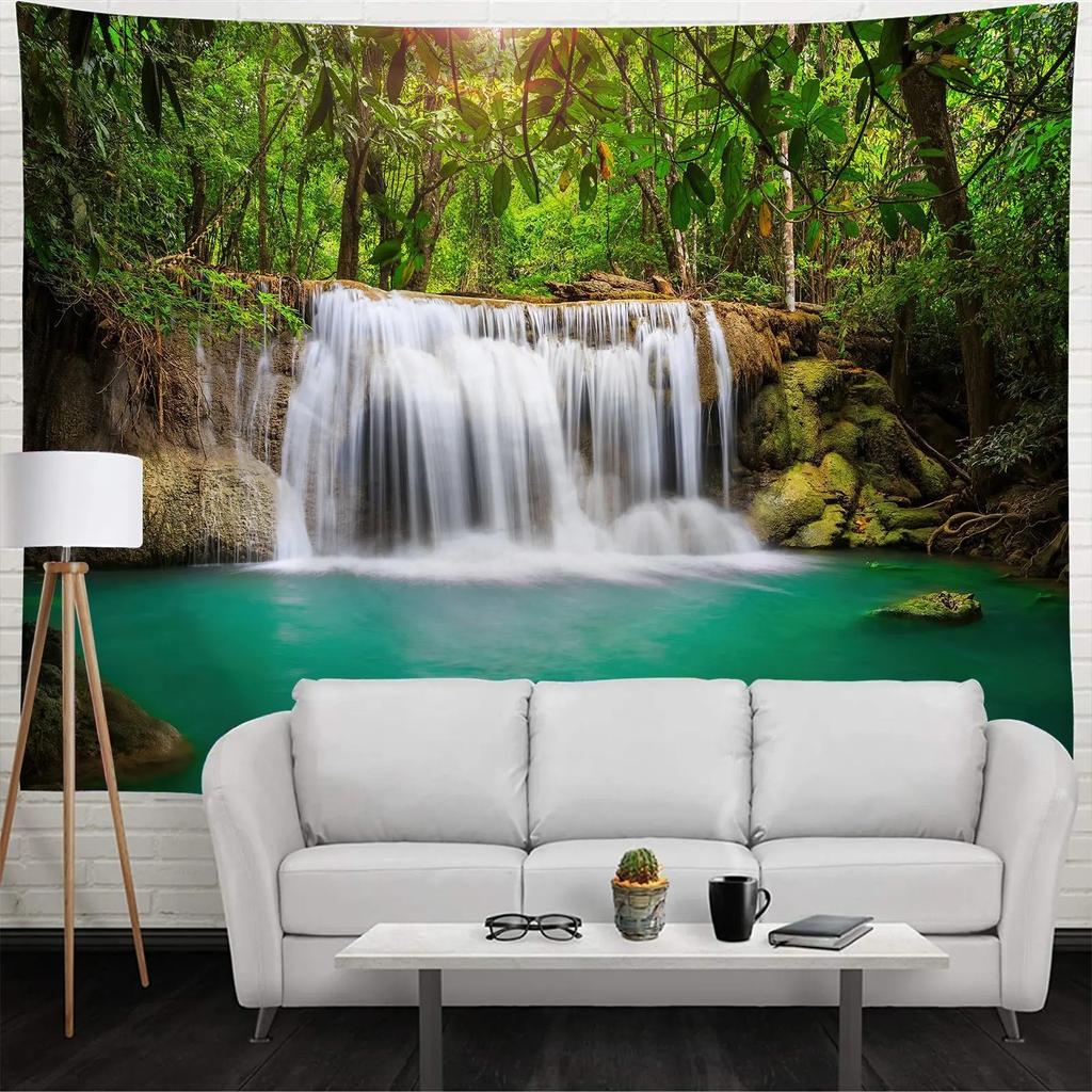 Natural Scenery Mountain Top Sunrise Pattern Tapestry Home Wall Decoration Tapestry Bedroom Living Room Tapestry