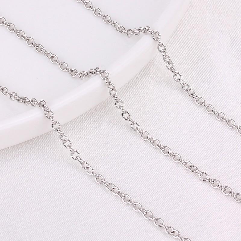 Stainless Steel Plated Collarbone Necklace DIY Chain with Tassel Jewelry Extension