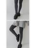 Matte Grey Cotton Leggings with Thin Fleece, 140-200g, Slimming Pantyhose for Spring & Autumn.