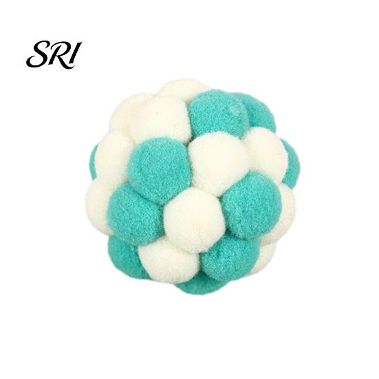 Plüsch-Katzen-Spielzeugball mit integrierter Glocke, weiche Macaron-Bälle, lustiges Spielzeug, bissfeste Kauspielzeuge für Wohnungskatzen und Kätzchen, Geräuschentwicklung