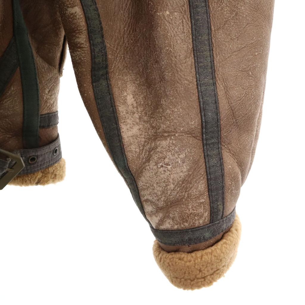 Freedom Sheepskin B-3 Mouton Jacket 38 Brown Men's Used
