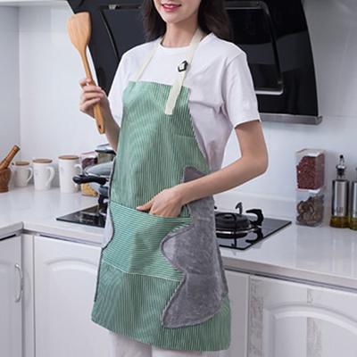 Sagit Waterproof Strip Apron Home Kitchen Cooking  Wipe Hands Pocket