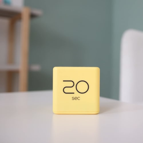 mooas Cube Timer, Time Management, Kitchen Timer, Kids Timer, Training Timer, Study/Cooking Timer (Yellow)
