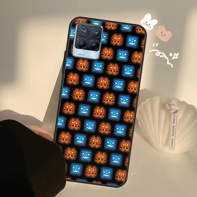 Geometry Dash para Realme 8 9 Pro Plus GT Neo 2 GT Master 9i 8i capa de telefone para OnePlus 9 10 Pro 9R Nord2