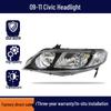 Compatible Headlight Assembly for 2006-2015 Honda Civic (High/Low Beam, Cover, Housing)
