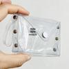 Women's Transparent Coin & Charging Cable Handbag Keychain for Travel & Storage