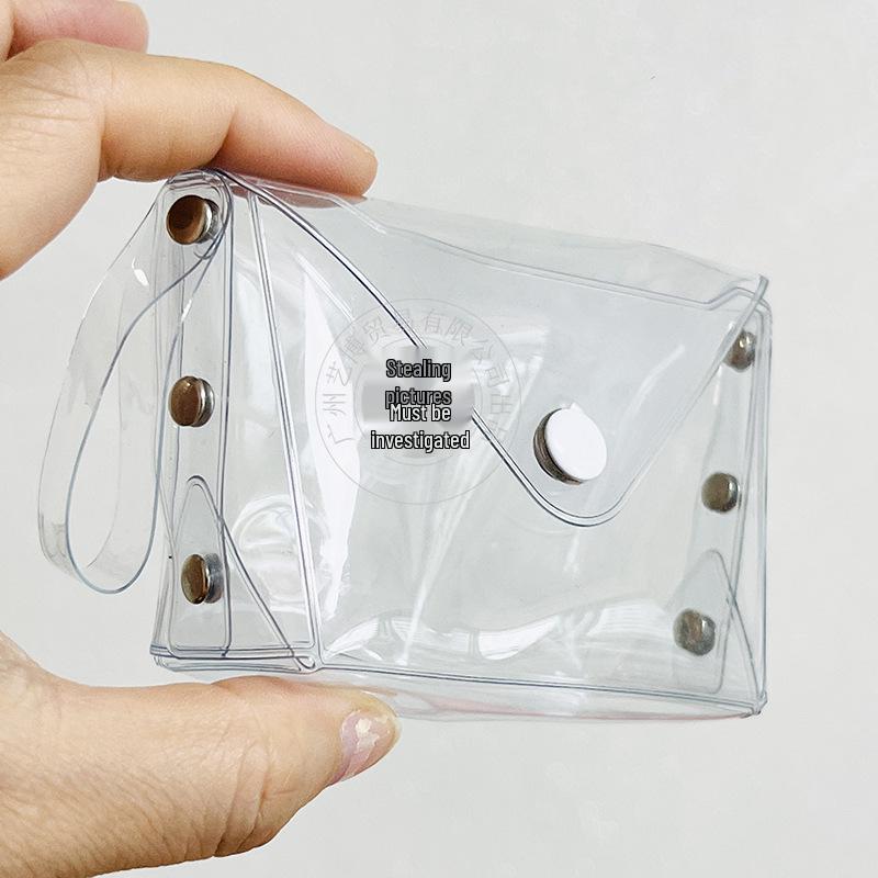 Women's Transparent Coin & Charging Cable Handbag Keychain for Travel & Storage