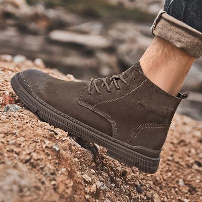 Newest Autumn/Winter Men Boots Fashion Suede Shoes Man High Top Outdoor Male Casual Shoes Brand Military Tactical Motorcycle Boots