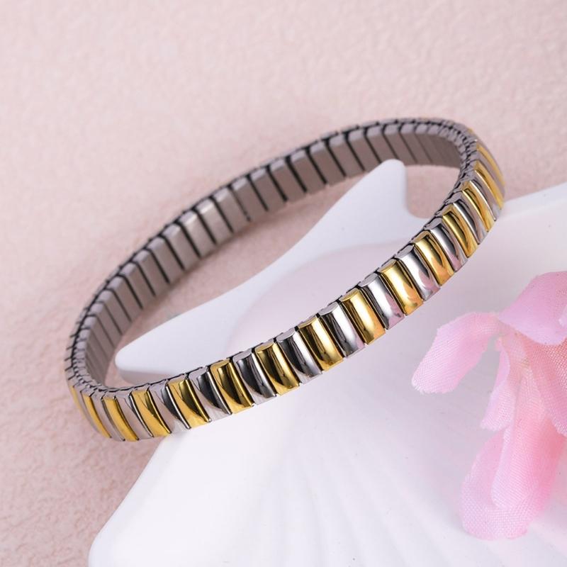 Elegant Adjustable Bracelet Jewelry Adjustable Bracelet In Stainless Steel Eye Catching Elastic Wrist Chain Ornament
