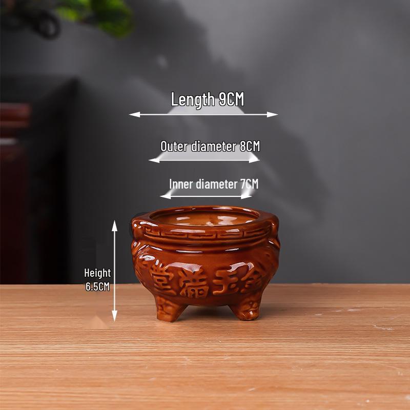 Golden Sand Ceramic Incense Holder - Small Home Incense Burner Seat