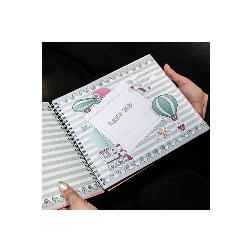 Schwangerschafts- und Mutter-Baby-Tagebuch in einer Schachtel, Erinnerungsbuch – mit Fotoklebeband und Gelstift als Geschenk