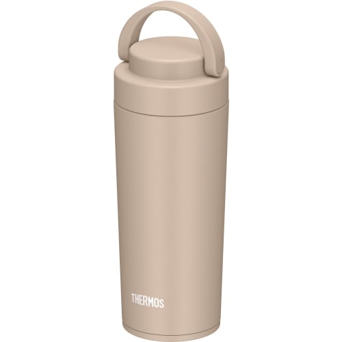 

[Dishwasher compatible model] Thermos Water Bottle Vacuum Insulated Mobile Tumbler with Carry Handle 420ml Cafe Latte JOV-420 CL
