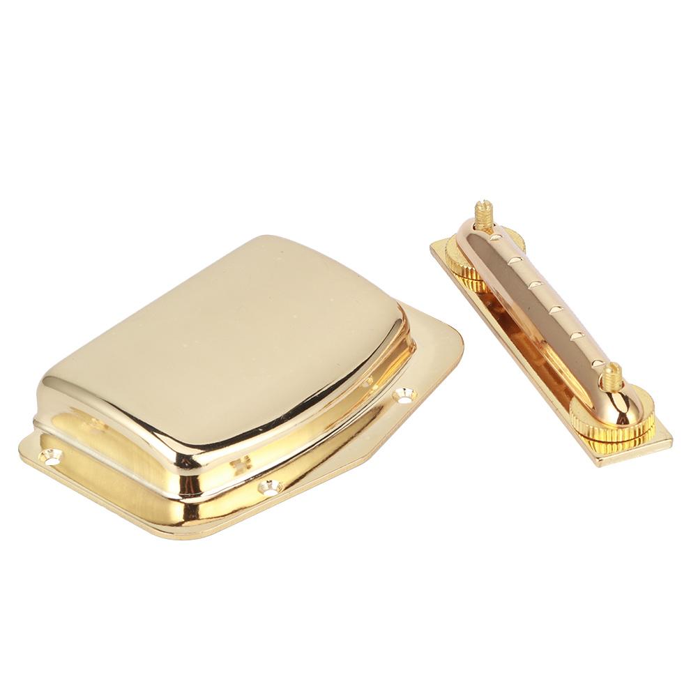 6 String Electric Guitar Adjustable Archtop Tailpiece Bridge Cover Plate AccessoryGold
