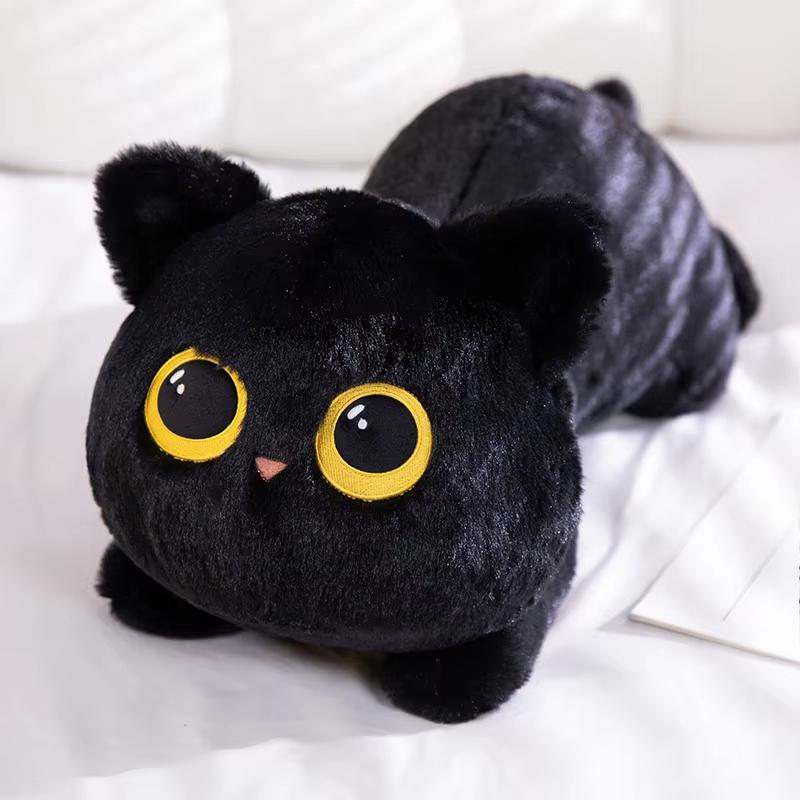 

50-90 см милая черная кошка плюшевая игрушка кукла большая мягкая подушка подушка черная кошка плюшевая игрушка кукла для мальчика девочки подарки на день рождения 50cm чёрный