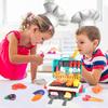 Kids Simulated Barbecue Set with Spray Light and Sound Pretend Play Kitchen Cooking Toy BBQ Educational Toys for Kids Xmas Gifts