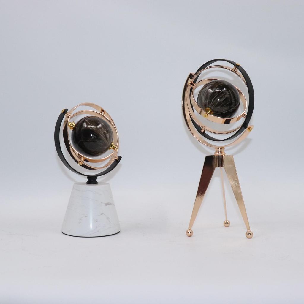 Modern Metal Globe Decor for Home Office or Study