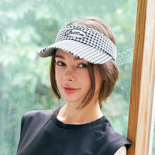 BENECIA12 Houndstooth Sun Cap Black