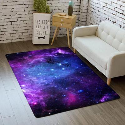 3D Galaxie Bereichsteppich Weltraum Küchenbodenmatte für Kinder Jungen Schlafzimmer Rutschfestes Krabbelspielteppich Kinderzimmer Esszimmer Spielzimmer Unterlagen
