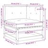 VidaXL Garden Corner Sofa with Cushions, Seat with Backrest, Outdoor Patio Backyard Terrace Furniture, Wood of 838061