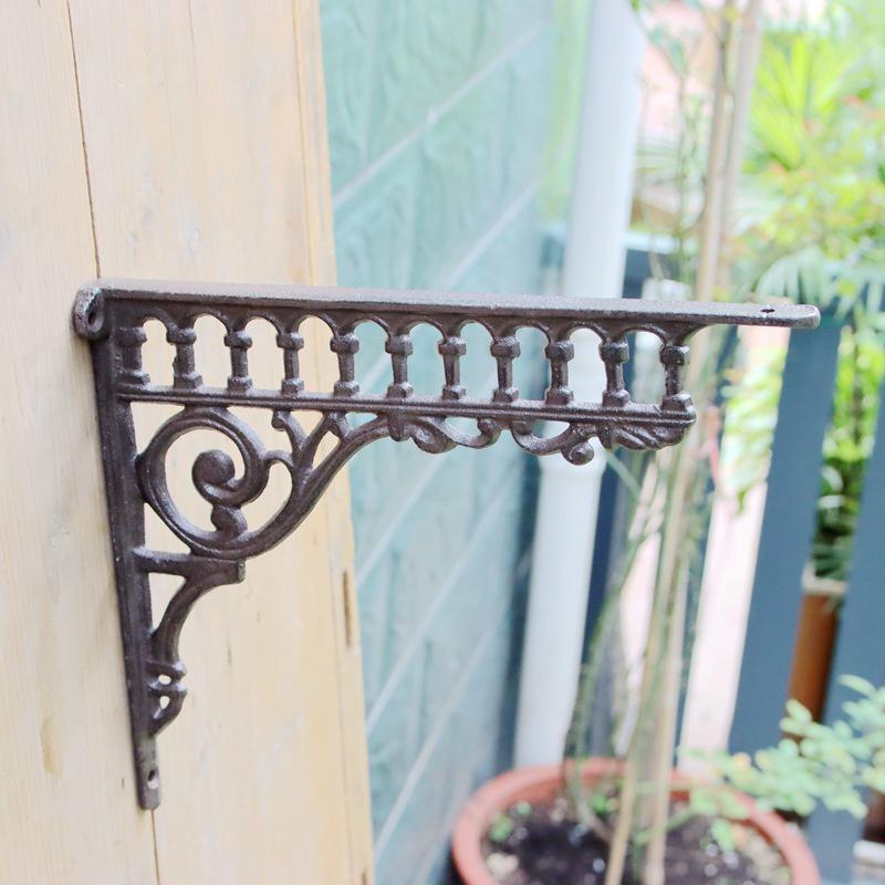 Retro Triangle Cast Iron Roman Column Wall Shelf Bracket