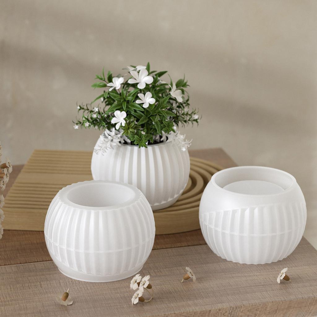 Sturdy Silicone Vase Mould Set Accessory for Resin Plaster Craft Supplies Flower Pots Making Set for Home Decoration