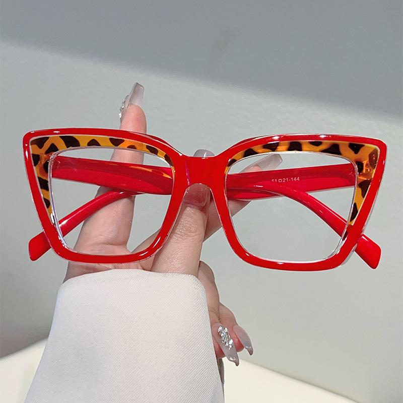 Vintage Anti Blue Light Optical Leopard Sexy Glasses Women For Female Luxury Brand Designer Myopia Prescription Eye Glass Frame