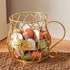 Coffee Pods Holder Mug Shape Coffee Capsule Basket Metal Wire Coffee Pods Organizer for Home Cafe Counter Table Bar