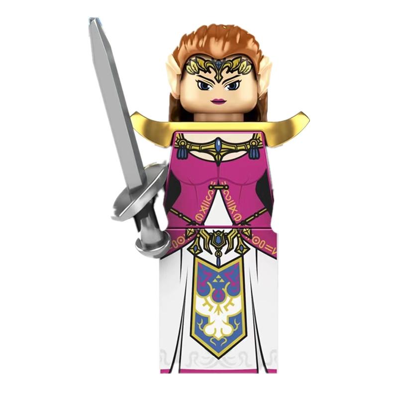 Japanese Anime The Legend of Zeldaed Princess Zeldaed Linked Mini Action Toy Figures Building Blocks Assemble Bricks Kids Toys