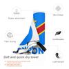 Flag Of Congo Kinshasa Flag Of Zaire Beach Towel Soft Microfiber Quick Dry Absorbent Quick Towels For Bath