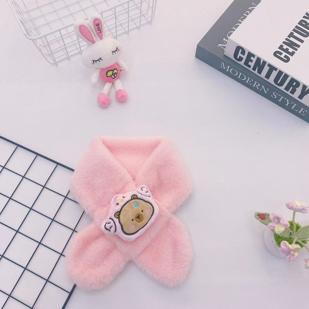 

Capybara Plush Scarf Plush Winter Scarf New Warm Scarf Winter светло-розовый