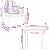 VidaXL Ensemble à manger jardin coussins 3pcs marron poly rotin verre 3334555