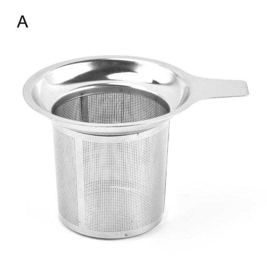 Tea Infuser with Handle Fine Mesh Reusable Anti-rust Household Tea Shop Handheld Tea Leaf  Strainer for Kitchen