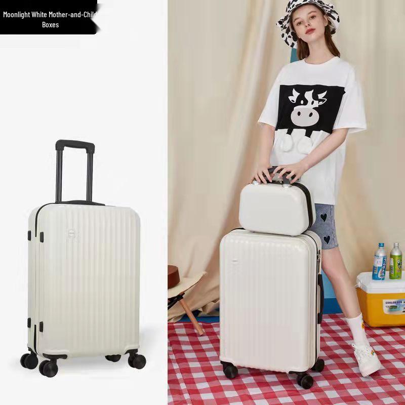New Lightweight 20'' Student Carry-On Suitcase with Silent Universal Wheels for Women