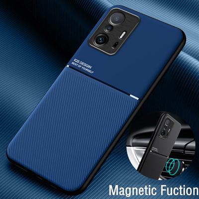 Pro Xiaomi Mi 11T 11 T Pro 5G Pouzdro Magnetický držák do auta Kožené Armor Pouzdro na telefon Pro Mi 11T Pro Mi11T Pro Měkký zadní kryt nárazníku