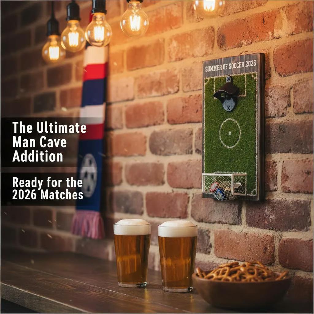 Soccer Field Bottle Opener Wall Decor