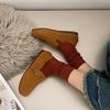 Round head flat bottom spring single shoes women's small fragrant wind soft sole Doudou shoes Birkenstocks