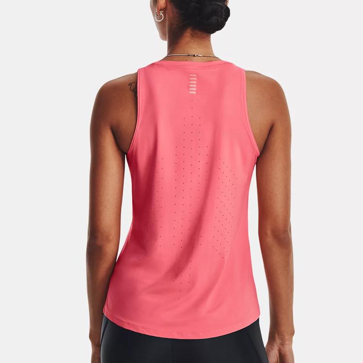 Under Armour Iso-Chill Series Solid Color Crew Neck Sleeveless Sports Tank Top Women Tops Love-Pink 1376811-600