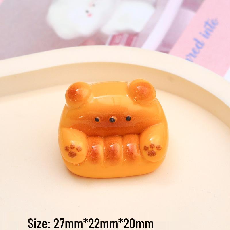 3D Bear Sofa Cartoon Shoe Charms, Cream Glue, Resin DIY Jewelry Accessories