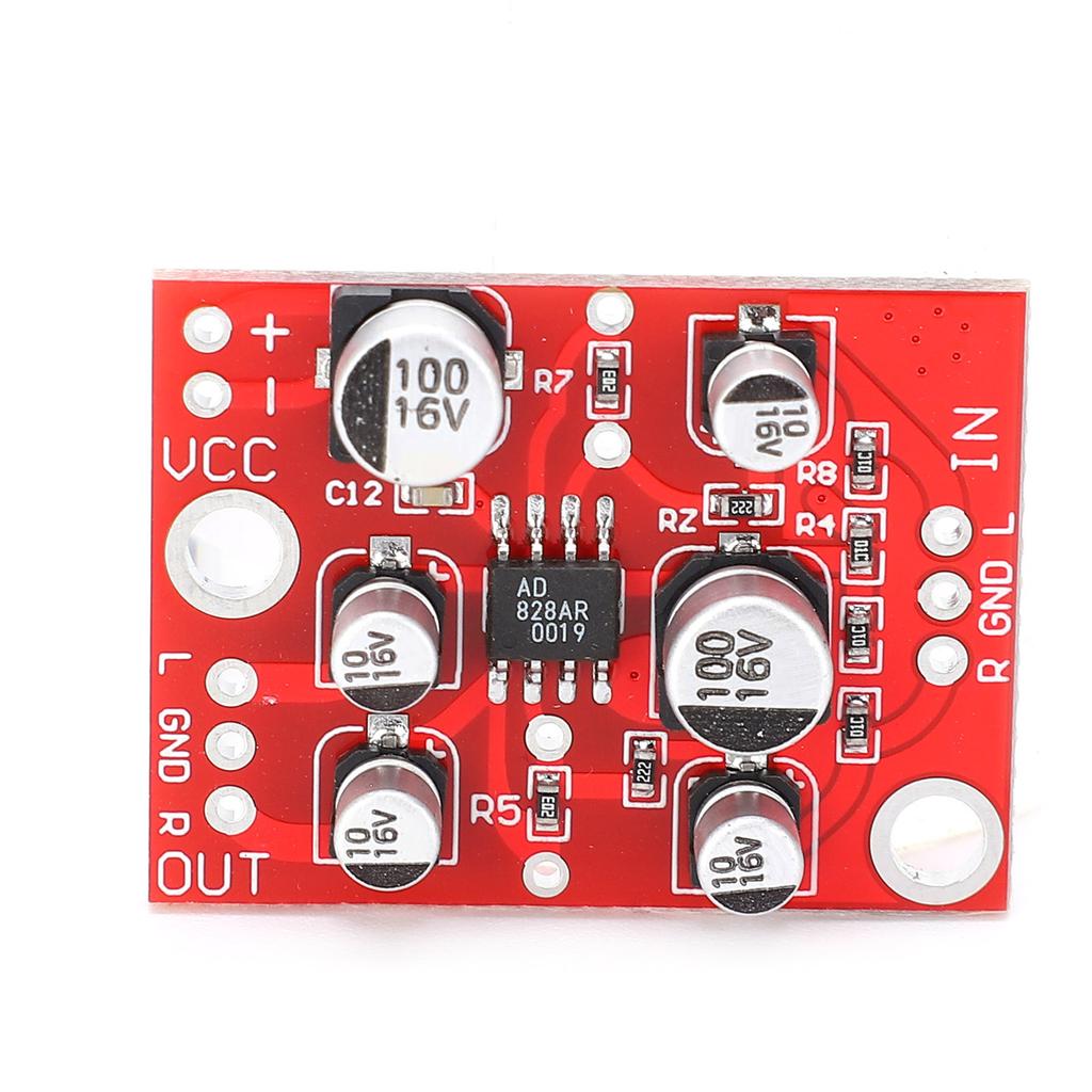AD828 Op-Amp Preamplifier Module Amplified Board Module Op-Amp Preamp Board Amplifier with Imported Capacitors and Gain for Pro