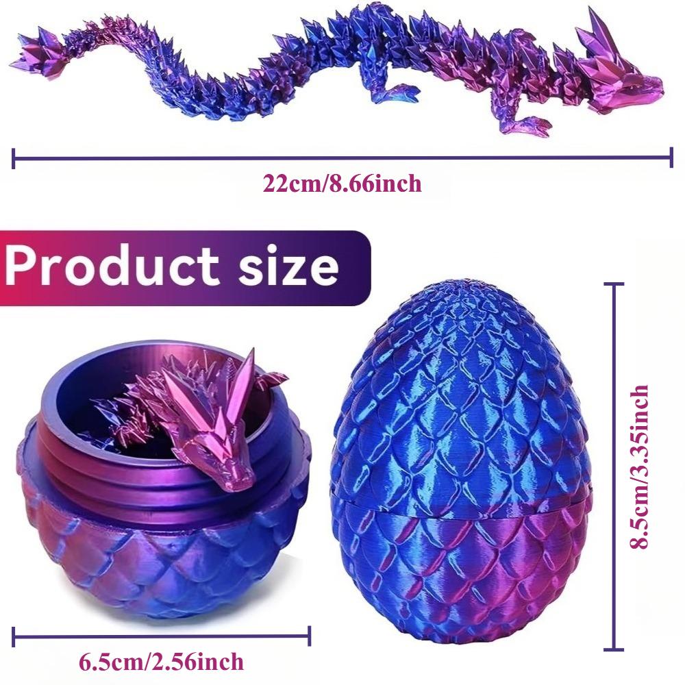 Creative Decompression Dragon Egg Chameleon Pendulum 3D Printing Complete Set of Gifts Colorful Set Toys Colorful Decoration
