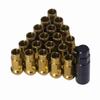20pcs M12x1.25 Metal Wheel Lug Nuts Universal Car Accessories Replacement for Mitsubishi Gold