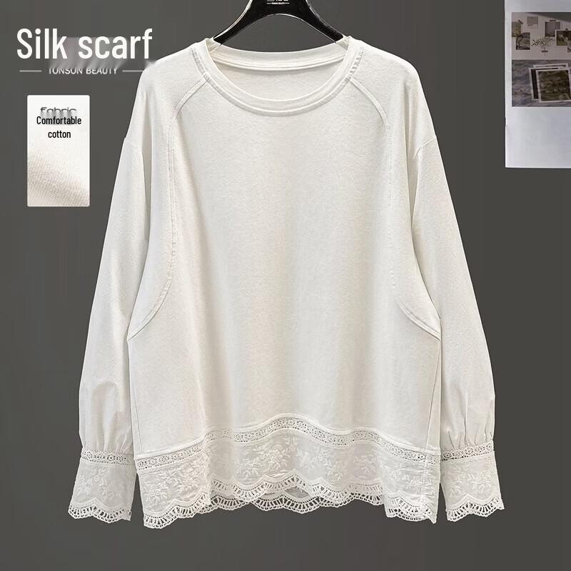 Sibaishe Women s Solid Round Neck Long Sleeve Top S