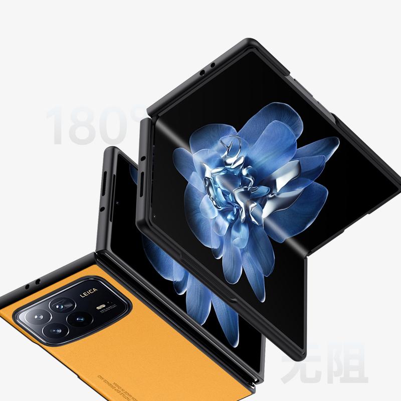 Plain PU Leather Case for Xiaomi Mix Fold 4 Matte Silicone Bumper Shockproof Camera Protection Back Cover for Xiaomi Mi Mix Fold 4 Fold4